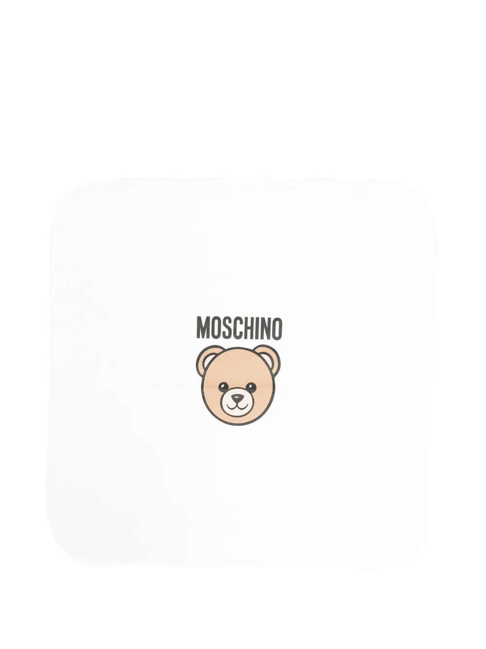 Moschino Kids Teddy Bear-print blanket Wit