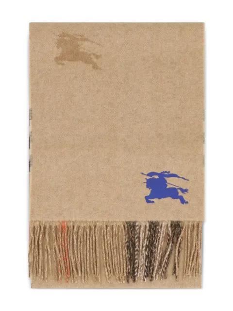 Burberry Knight-logo fringe scarf