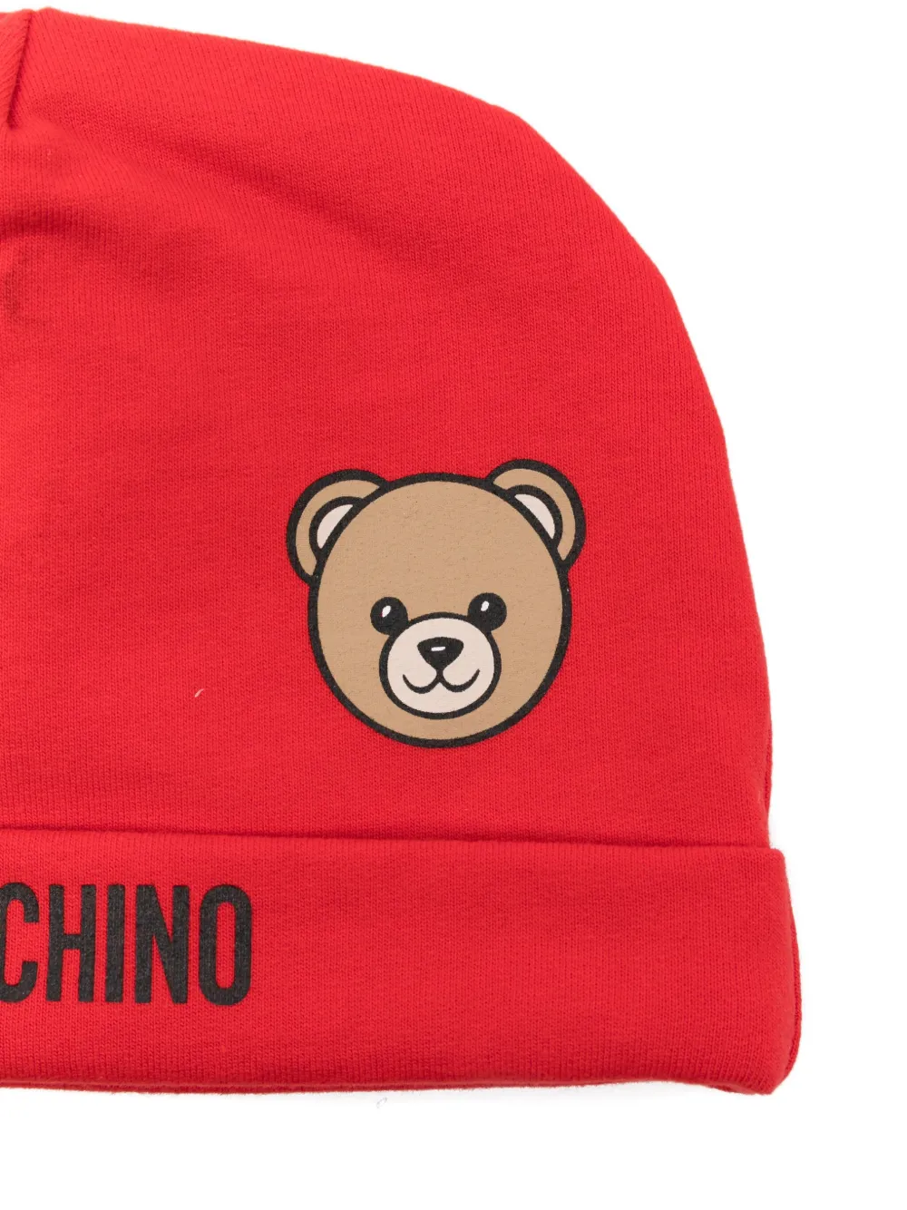 Moschino Kids Muts met teddybeer-logo Rood