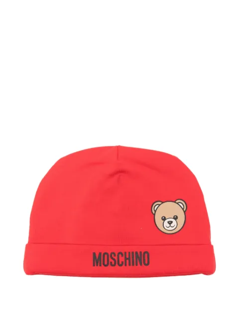 Moschino Kids Teddy-logo beanie 