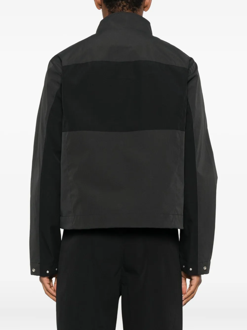 Arte Antwerp Panelled Zip-up Jacket In Black