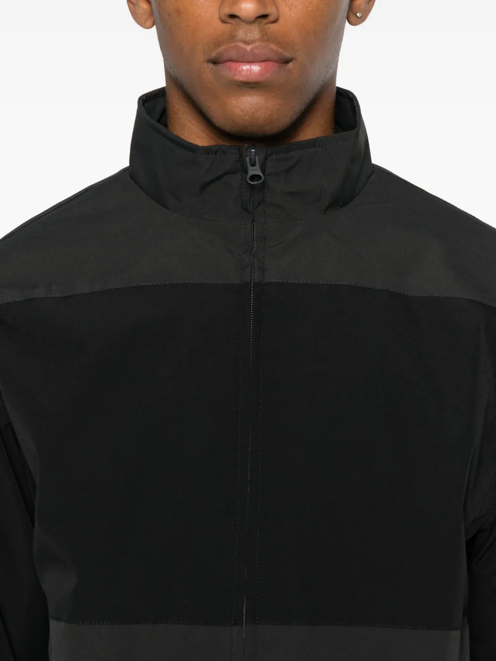 Arte Antwerp Panelled Zip-up Jacket In Black