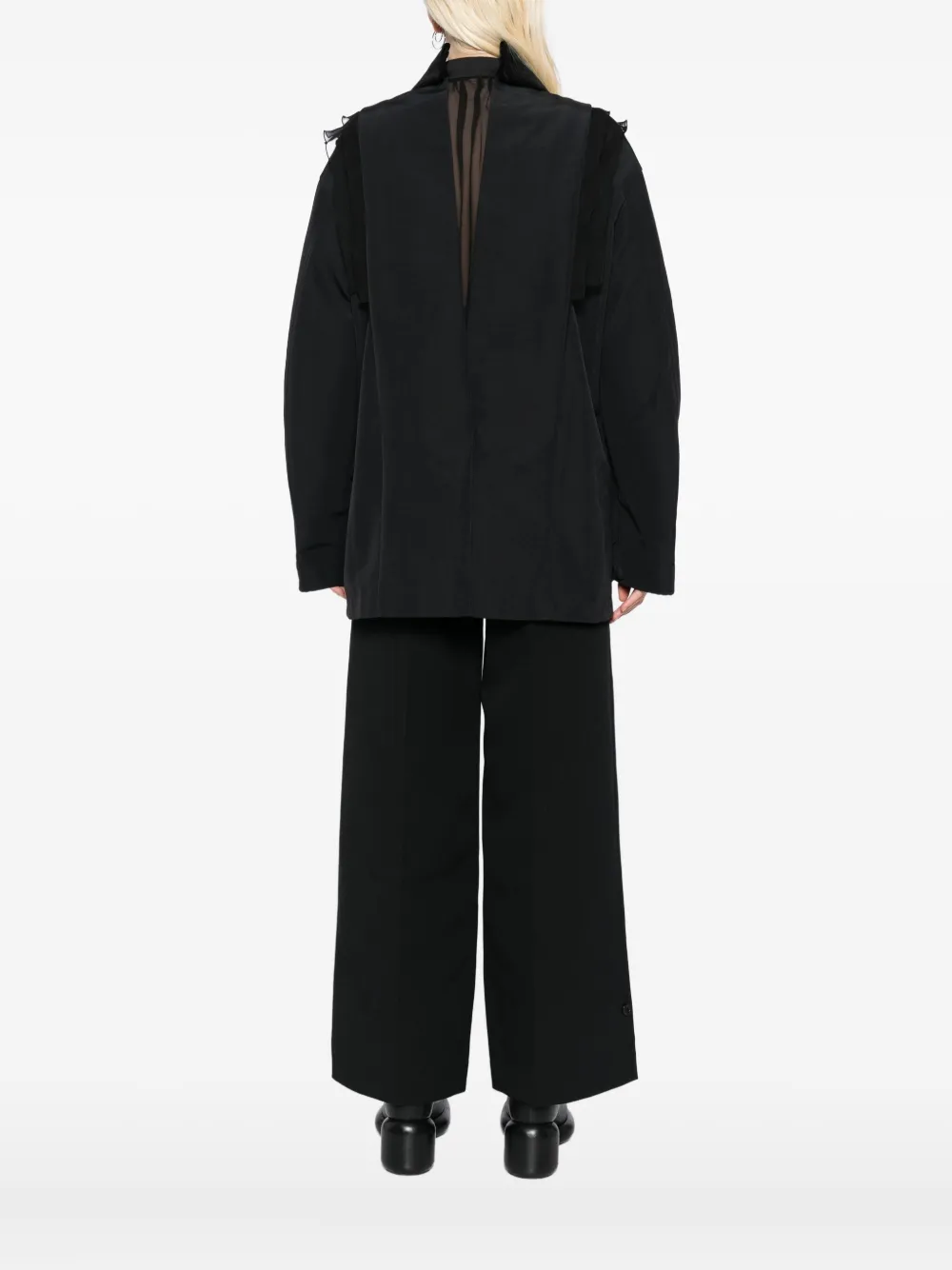 sacai Grosgrain jacket Zwart