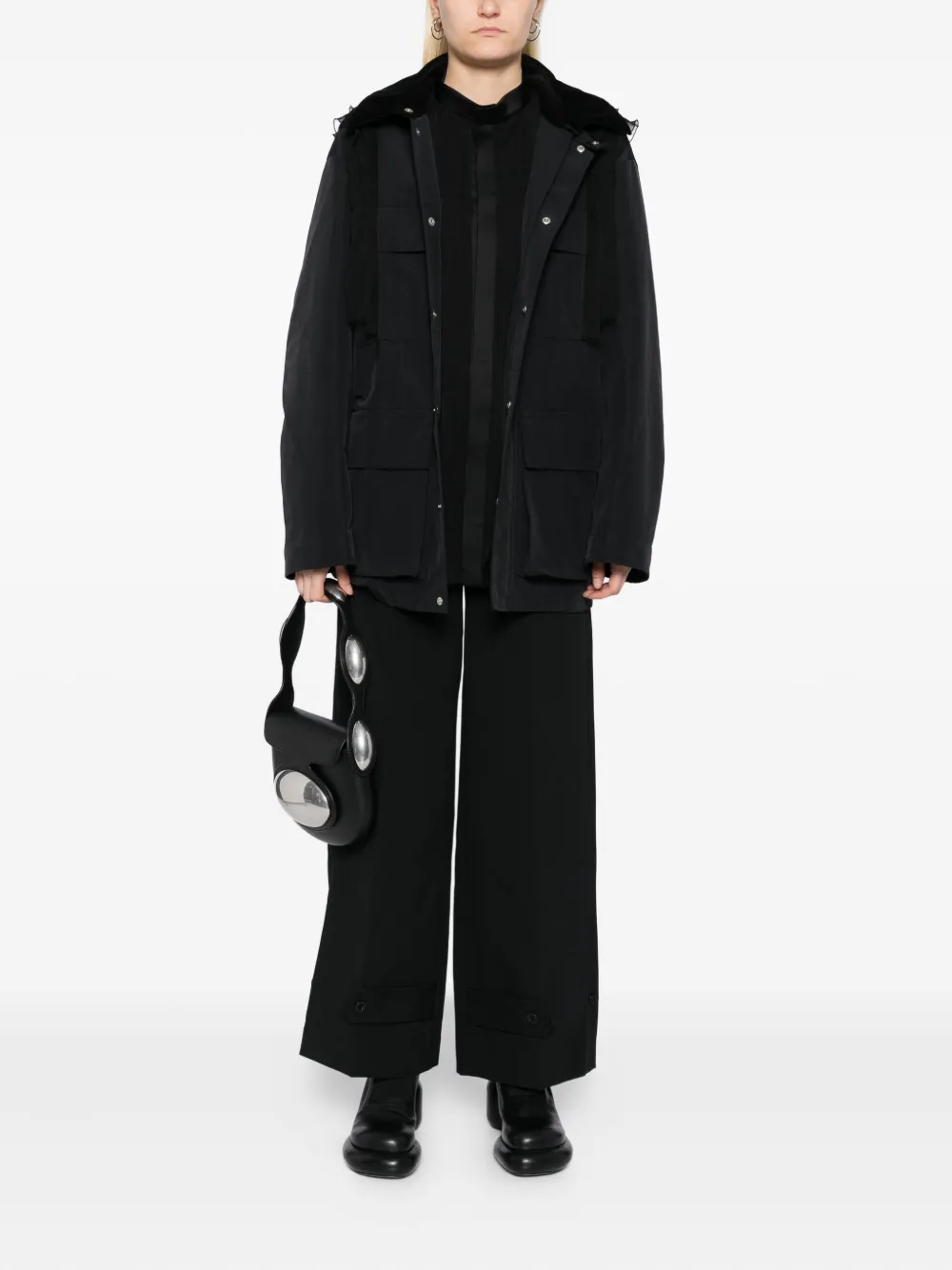sacai Grosgrain jacket Zwart