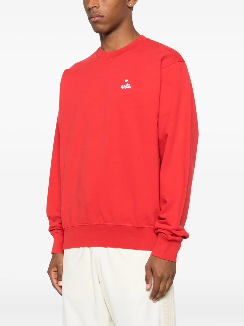 Arte Antwerp Sweater met geborduurd logo Rood