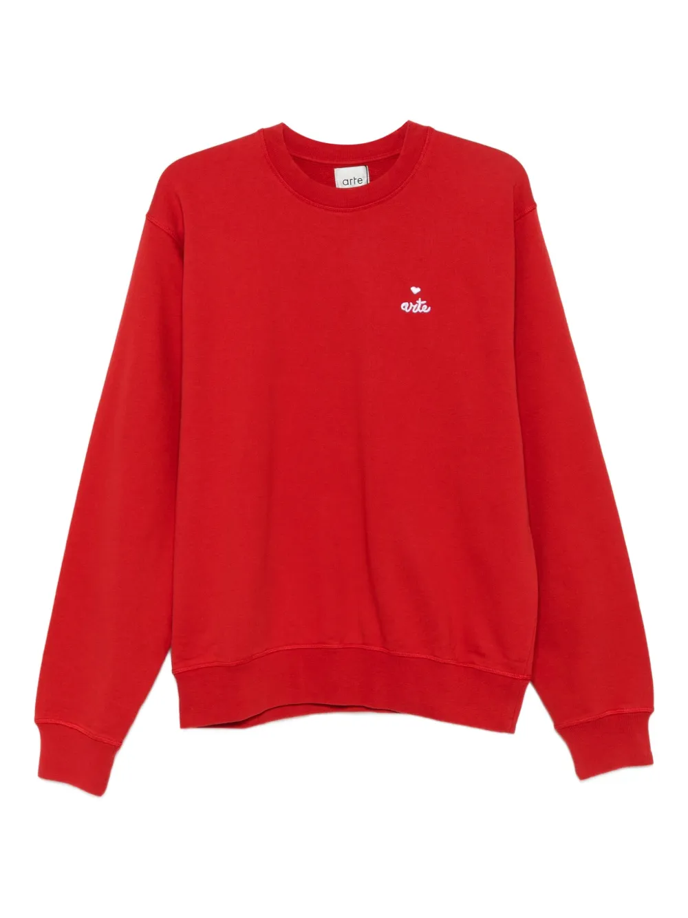 Arte Antwerp Sweater met geborduurd logo Rood