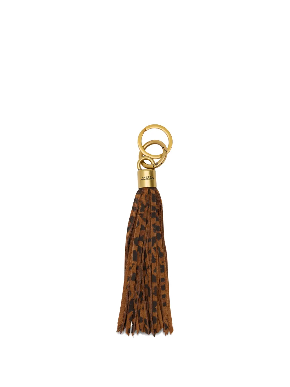ISABEL MARANT leopard-print tassel keyring | Brown | Image 1