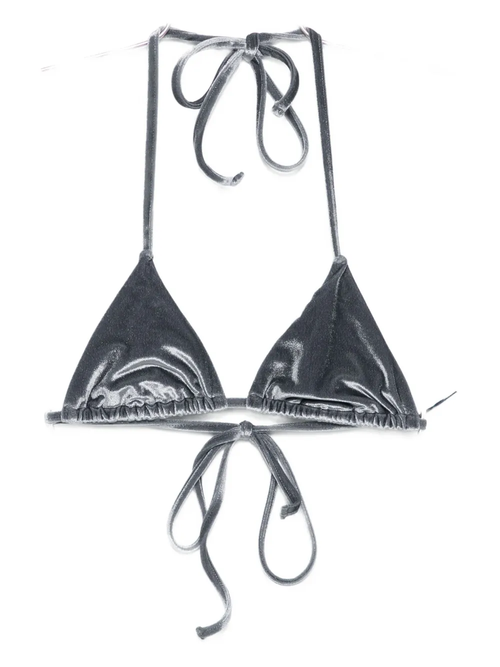velvet triangle bikini top