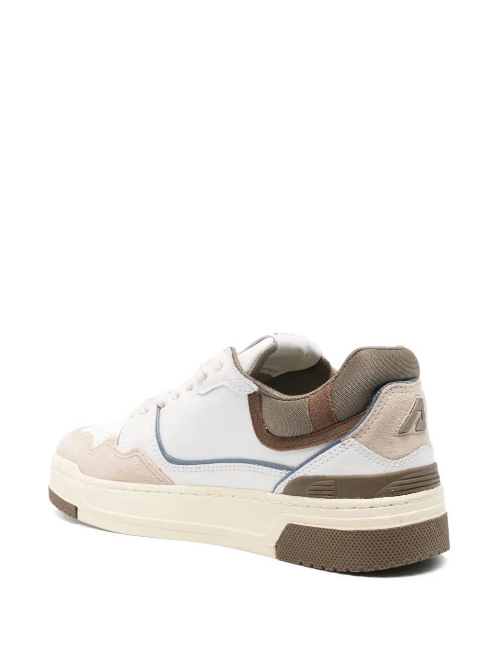 Autry Panelled Lace-up Sneakers In White