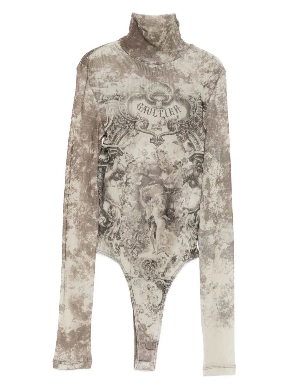 Jean Paul Gaultier Body met Medaillon-print Grijs