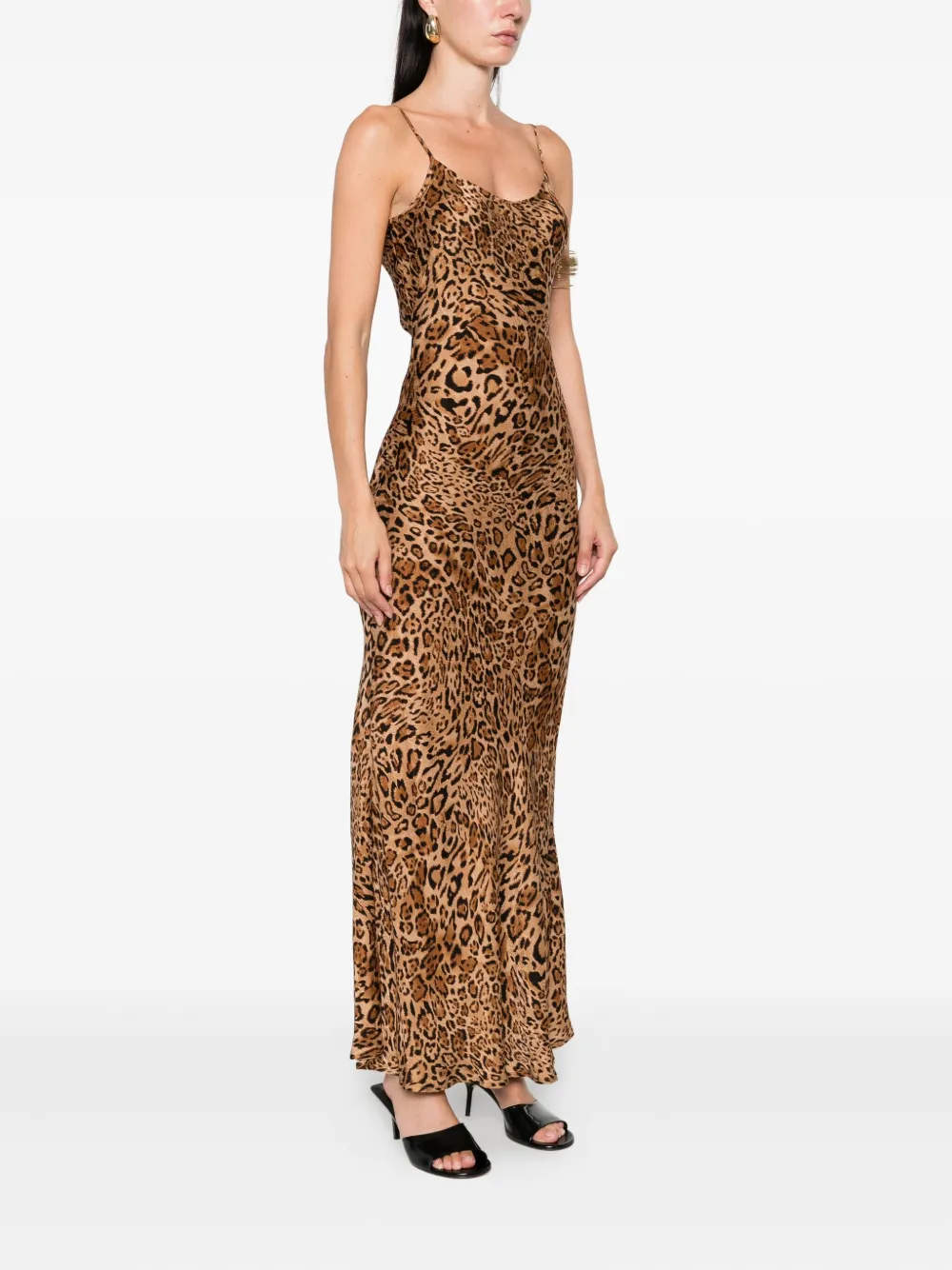 TWINSET leopard-print slip dress Bruin