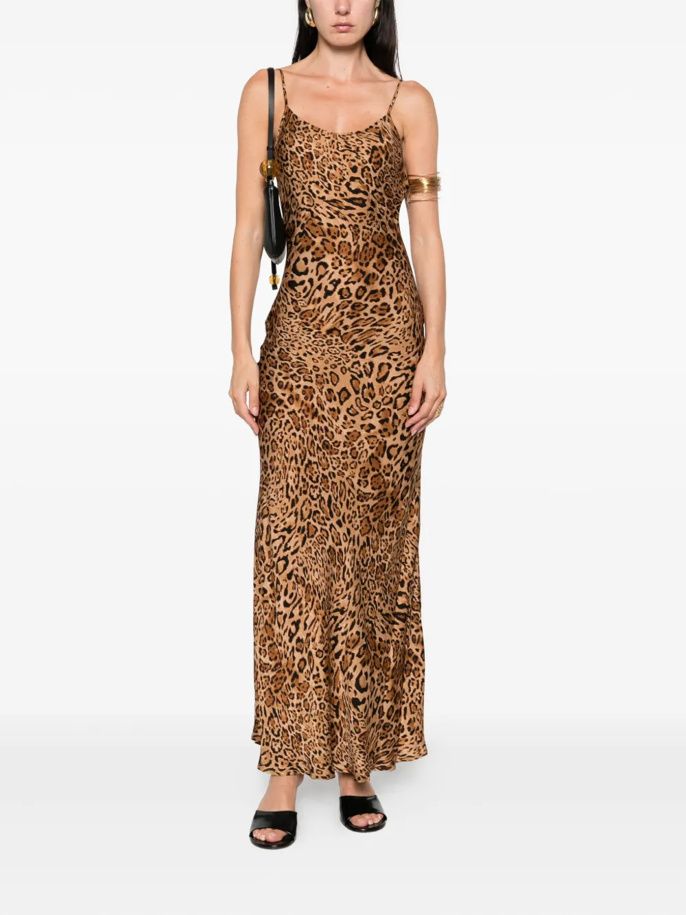 TWINSET leopard-print slip dress Bruin