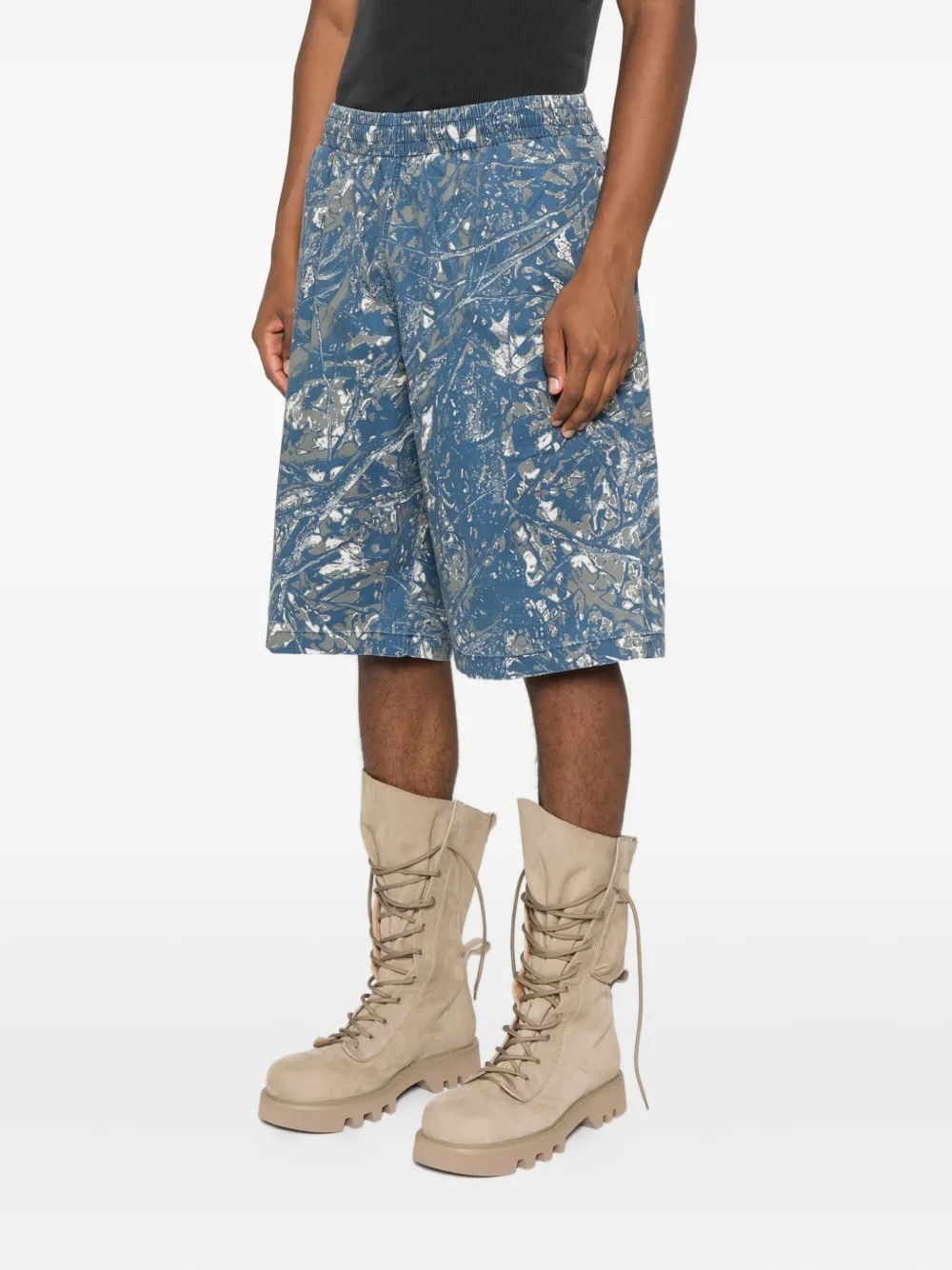 Diesel P-Opwik-C shorts met elastische taille Blauw