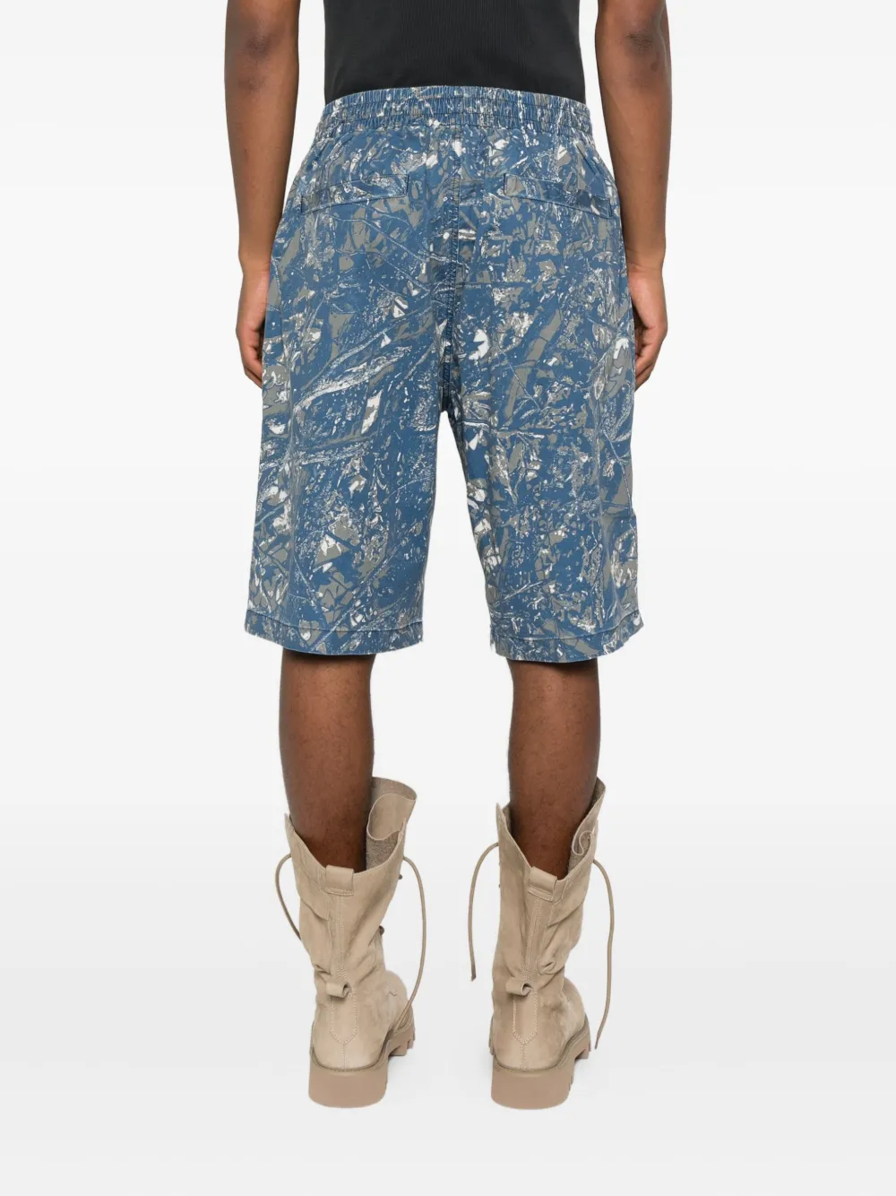 Diesel P-Opwik-C shorts met elastische taille Blauw
