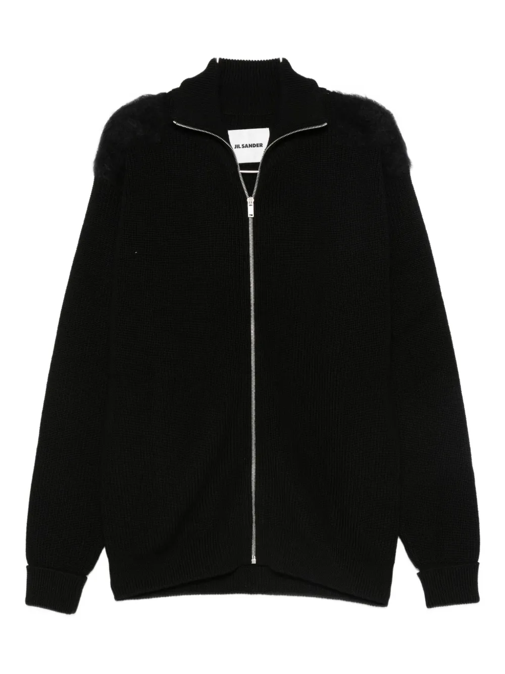 Jil Sander Virgin-wool Hooded Jacket In Black