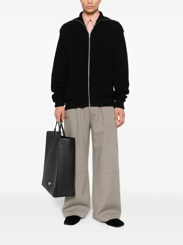 Jil Sander high-neck zip-up Cardigan | Black | FARFETCH CY