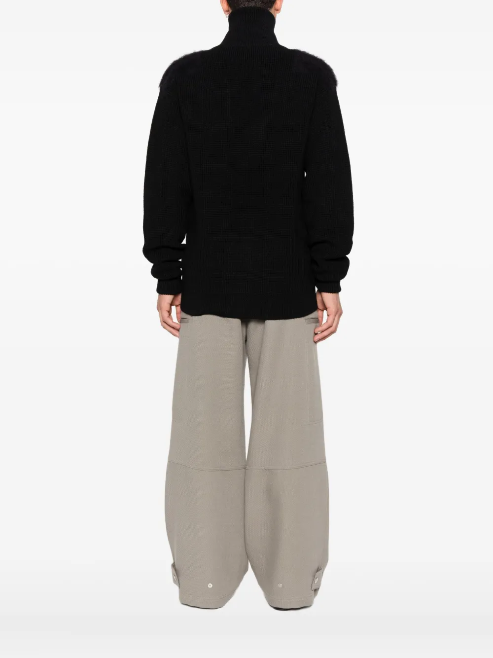 Jil Sander Virgin-wool Hooded Jacket In Black