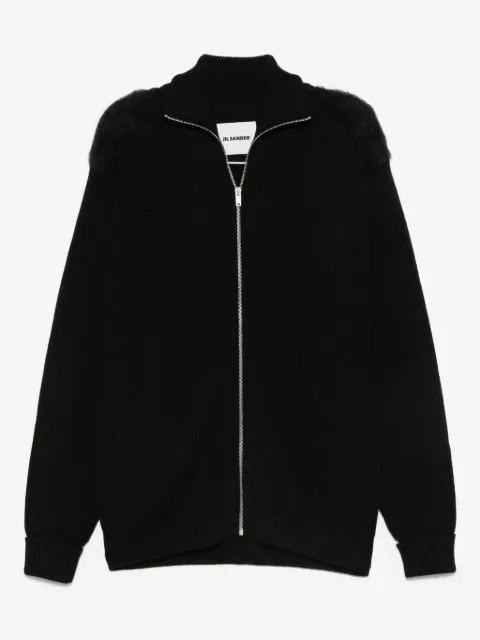 Jil Sander كارديغان بسحاب ورقبة عالية