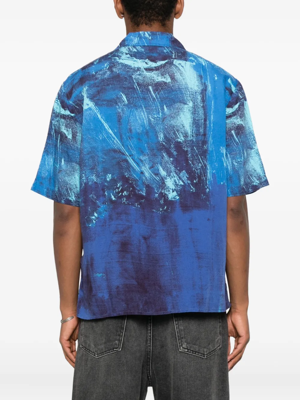 Diesel Charles-D-Pop overhemd met logoprint Blauw