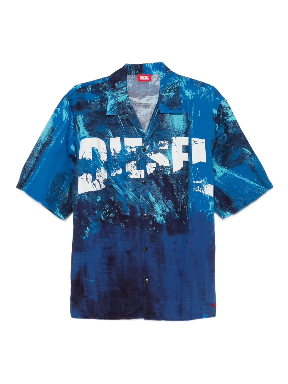 Diesel Charles-D-Pop overhemd met logoprint Blauw