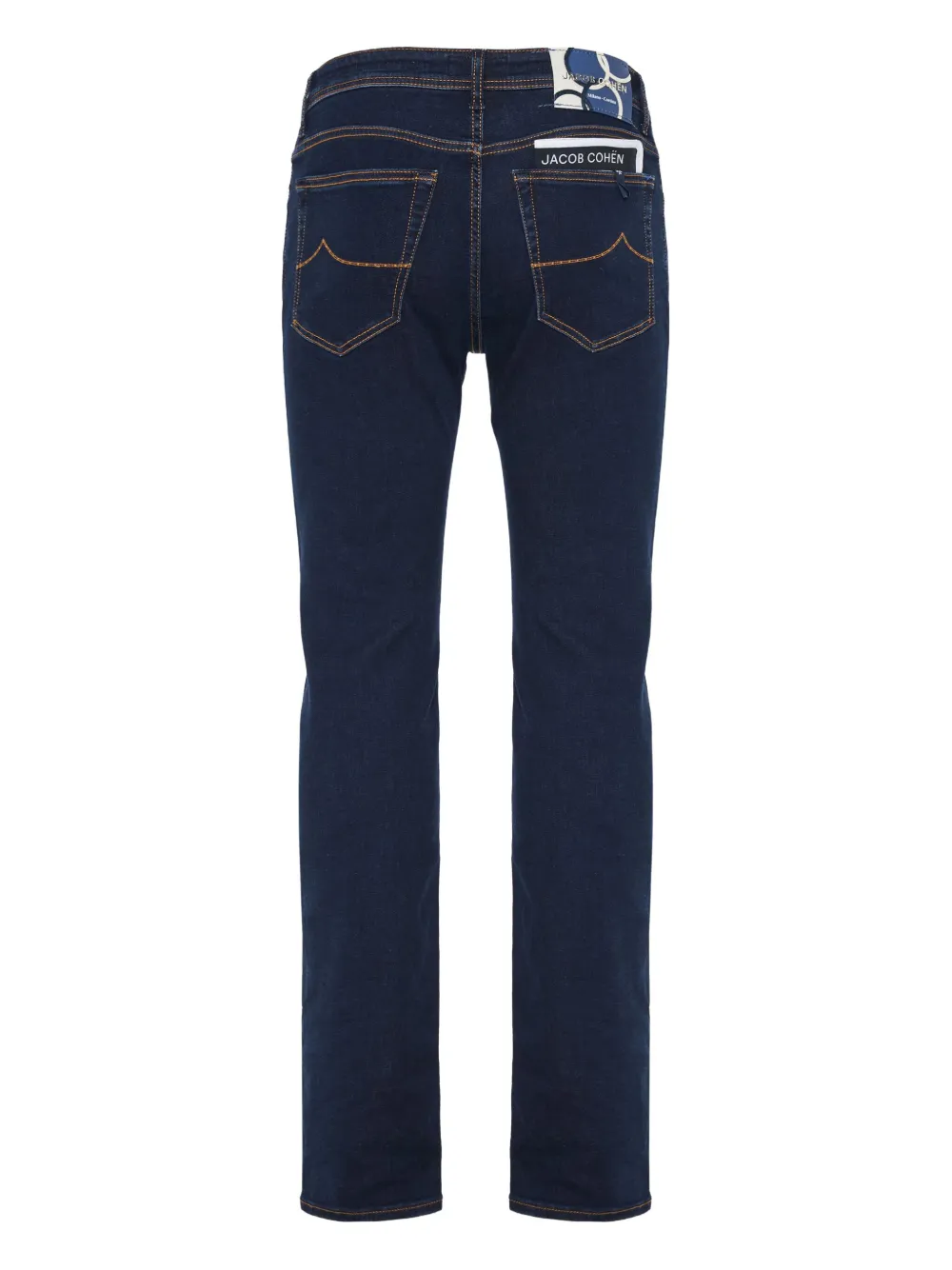 Jacob Cohën Jeans met oranje stiksel - Blauw