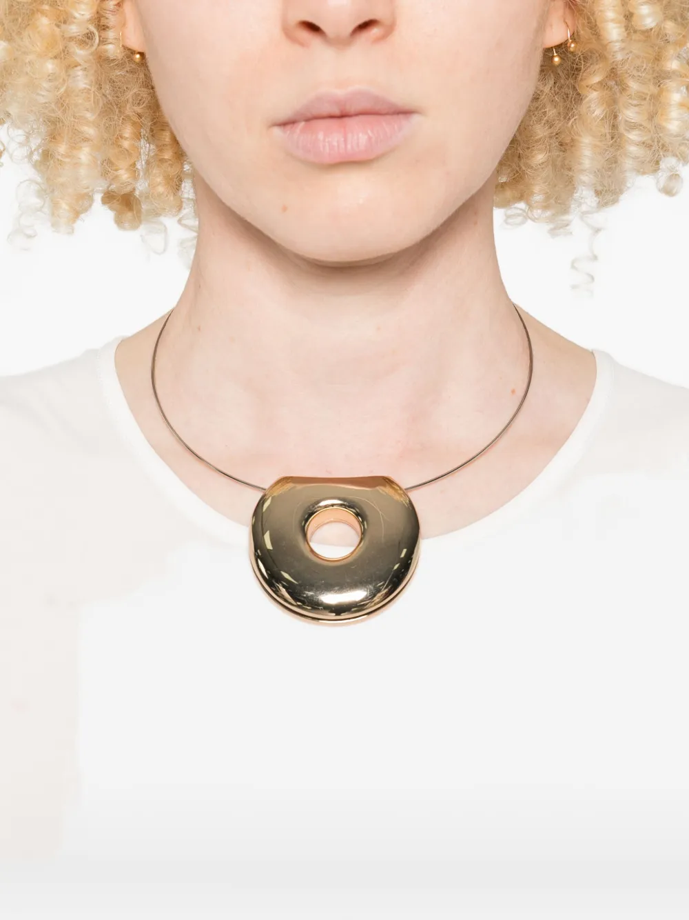 Jil Sander Jurk met ronde hals Wit