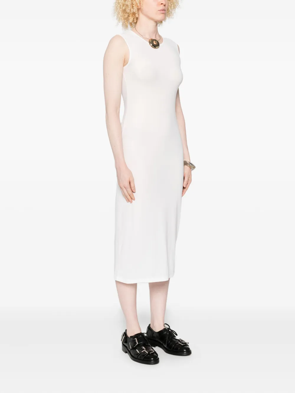 Jil Sander Jurk met ronde hals Wit