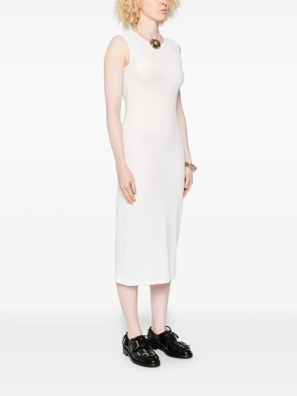 Jil Sander Sleeveless round-neck Dress | White | FARFETCH TW
