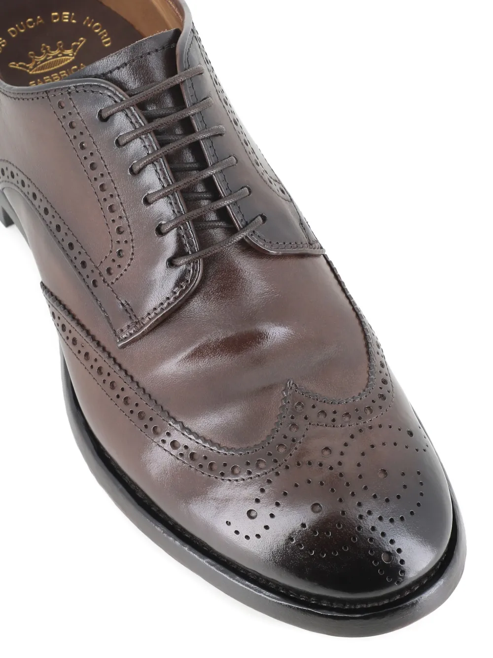 Officine Creative perforated leather shoes Brown