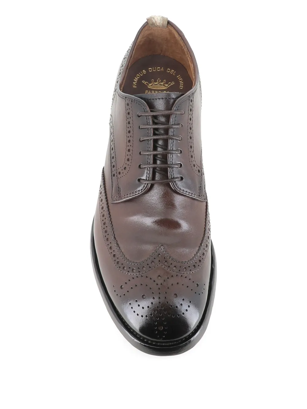 Officine Creative perforated leather shoes Brown
