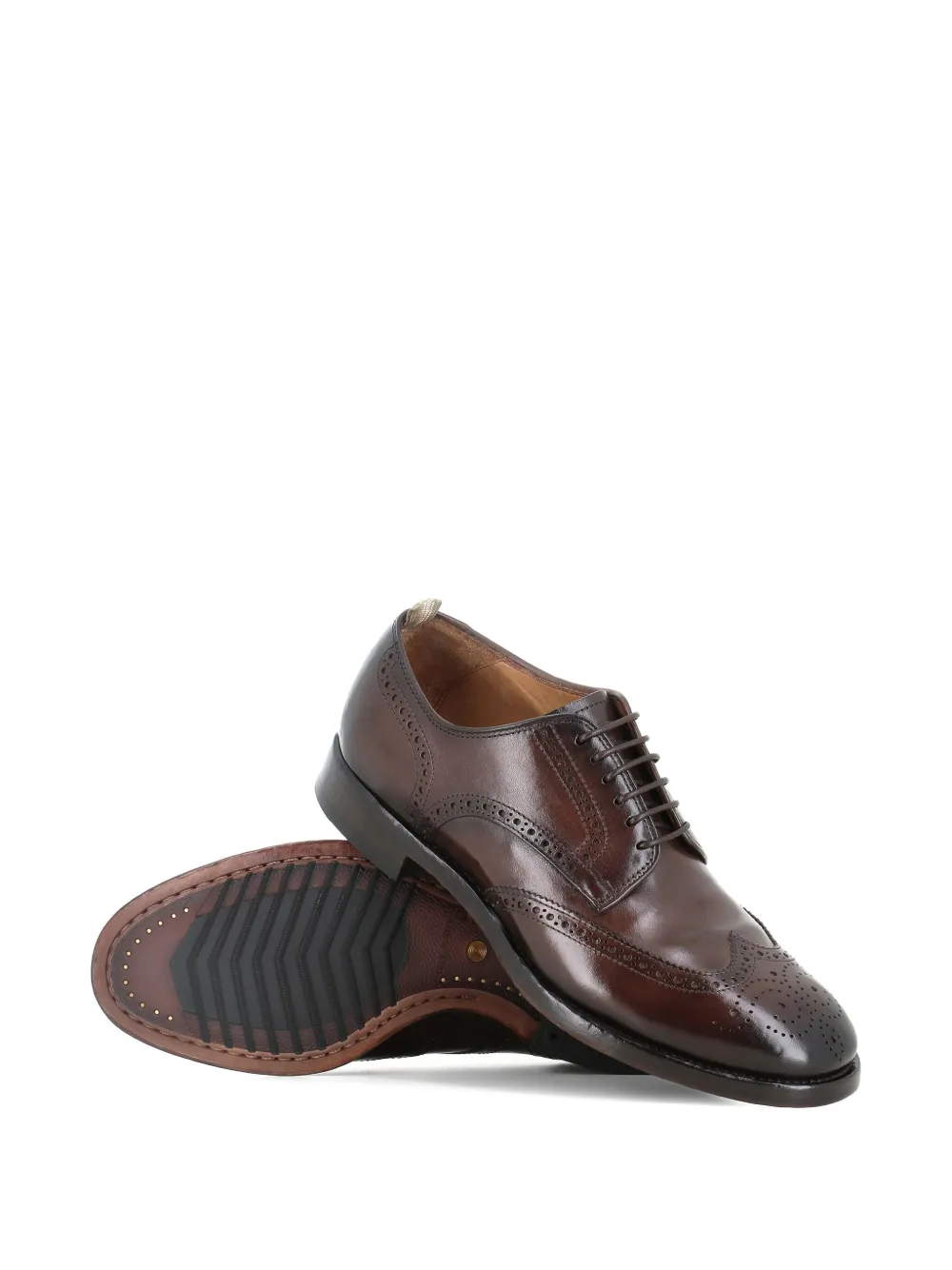 Officine Creative perforated leather shoes Brown
