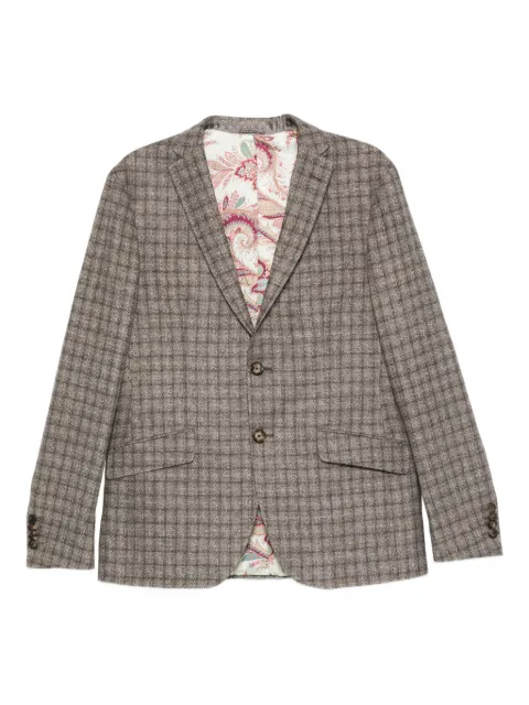 ETRO checked paisley-lined blazer