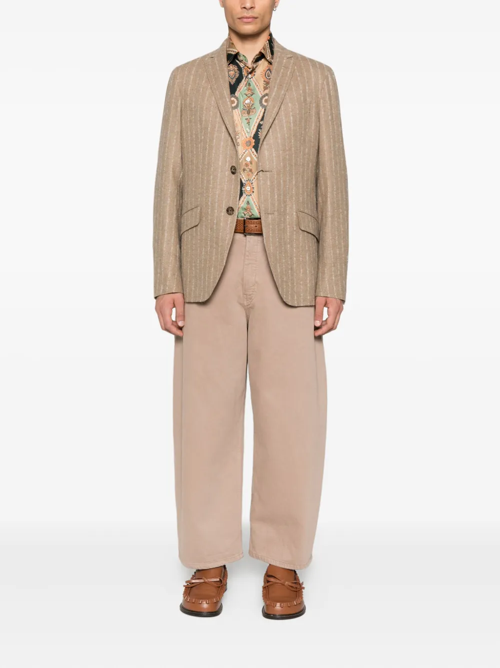 ETRO pinstripe blazer Beige
