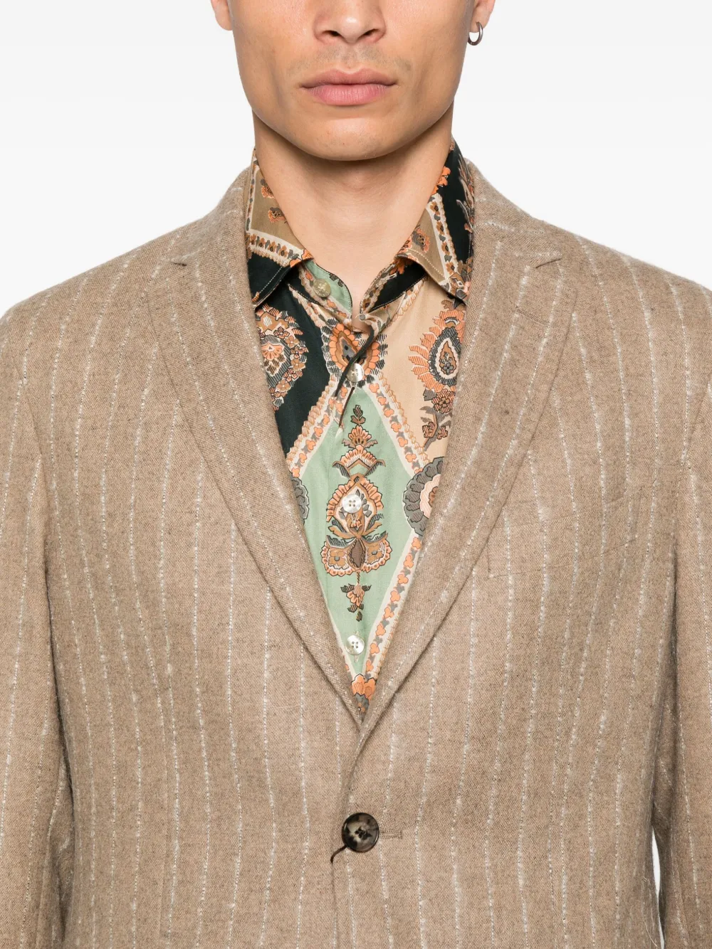 ETRO pinstripe blazer Beige