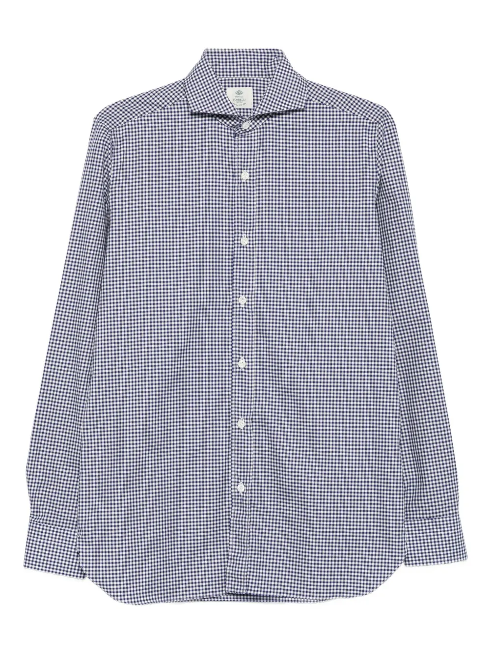 gingham-check shirt