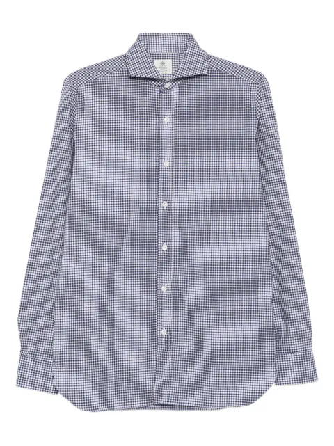 Borrelli gingham-check shirt