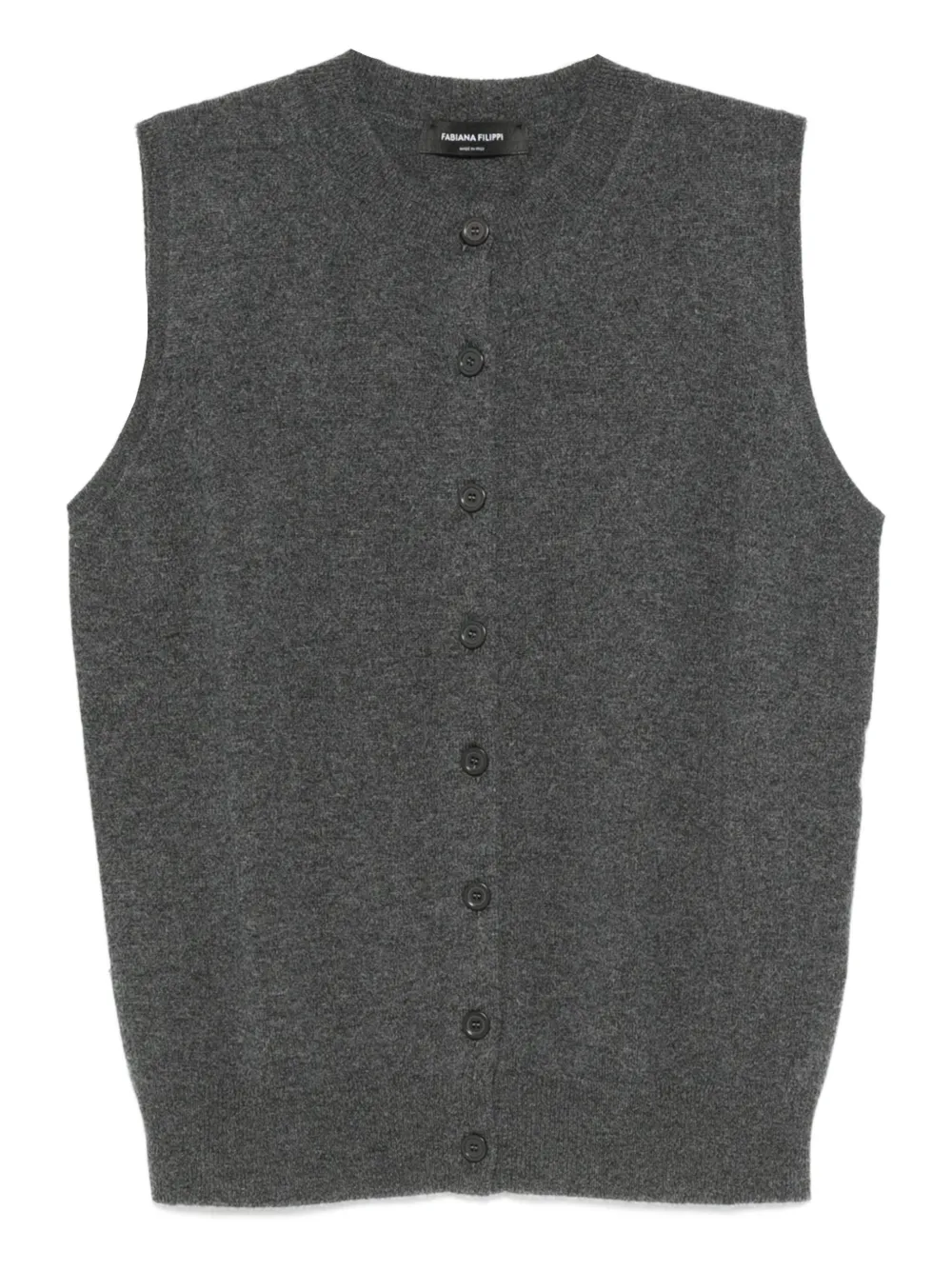 Fabiana Filippi Mouwloos vest met knoopsluiting Grijs