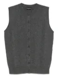 Fabiana Filippi button-fastening sleeveless cardigan - Grey