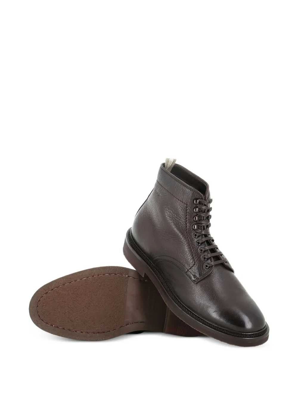 Officine Creative lace-up leather boots Brown