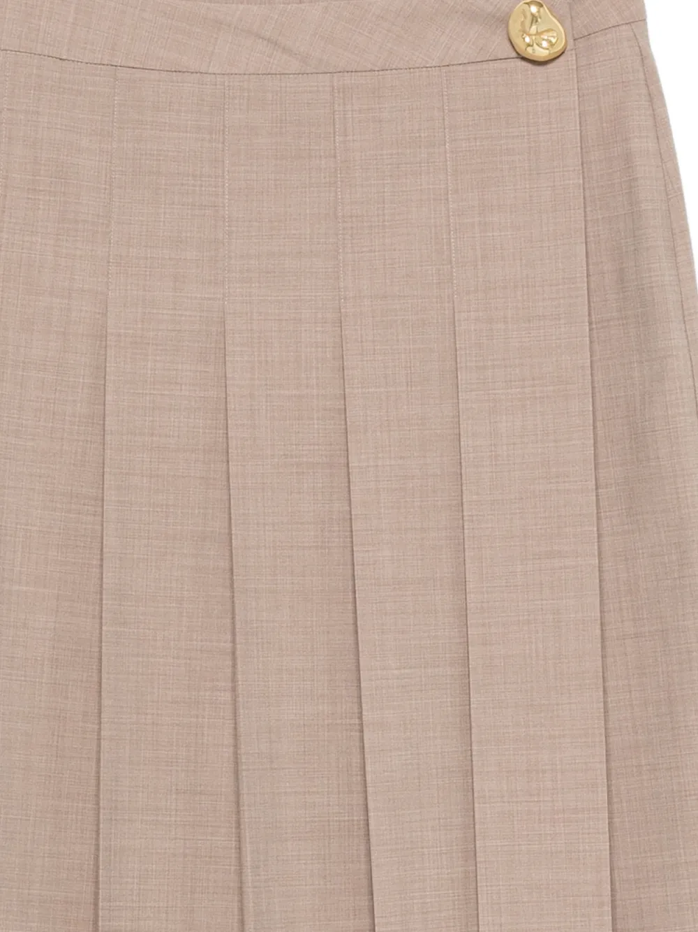 Fabiana Filippi Midi-plooirok met knopen Beige