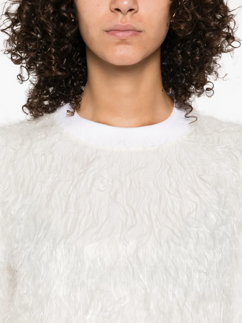 Peserico fringed crew-neck T-shirt Beige