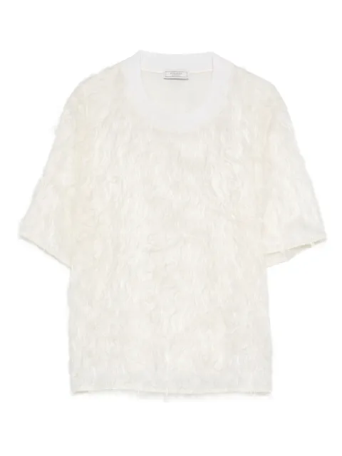 Peserico fringed crew-neck T-shirt