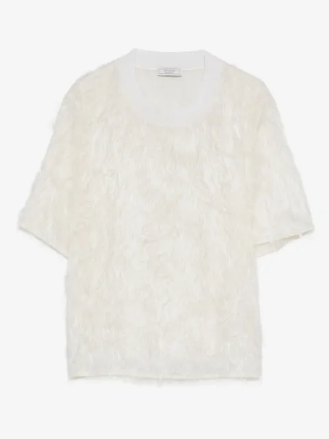 Peserico fringed crew-neck T-shirt