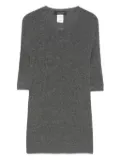 Fabiana Filippi ribbed half-sleeve top - Grey