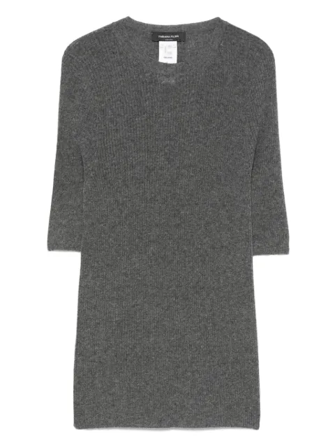 Fabiana Filippi ribbed half-sleeve top