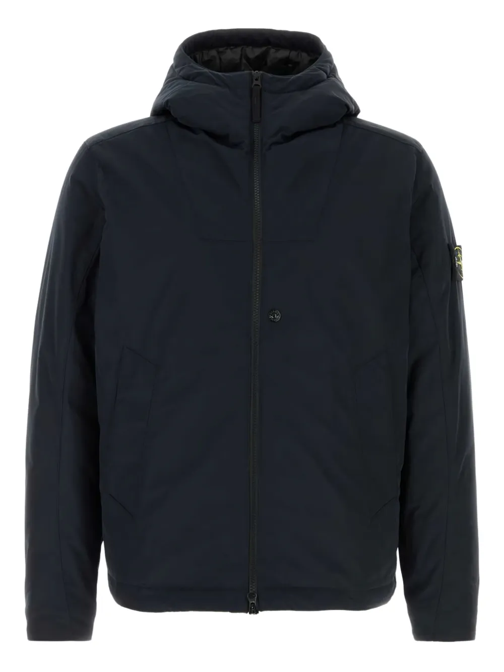 Stone Island padded hooded jacket Zwart