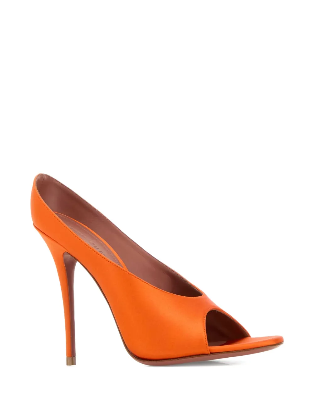 Amina Muaddi 105 mm Anok sandalen met open neus Oranje