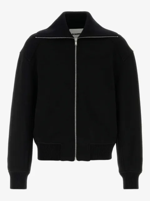Jil Sander zip-up wool bomber jacket
