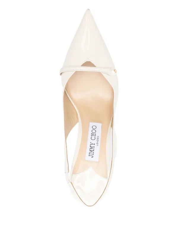 Jimmy Choo 90mm Amita Slingback Pumps | White | FARFETCH