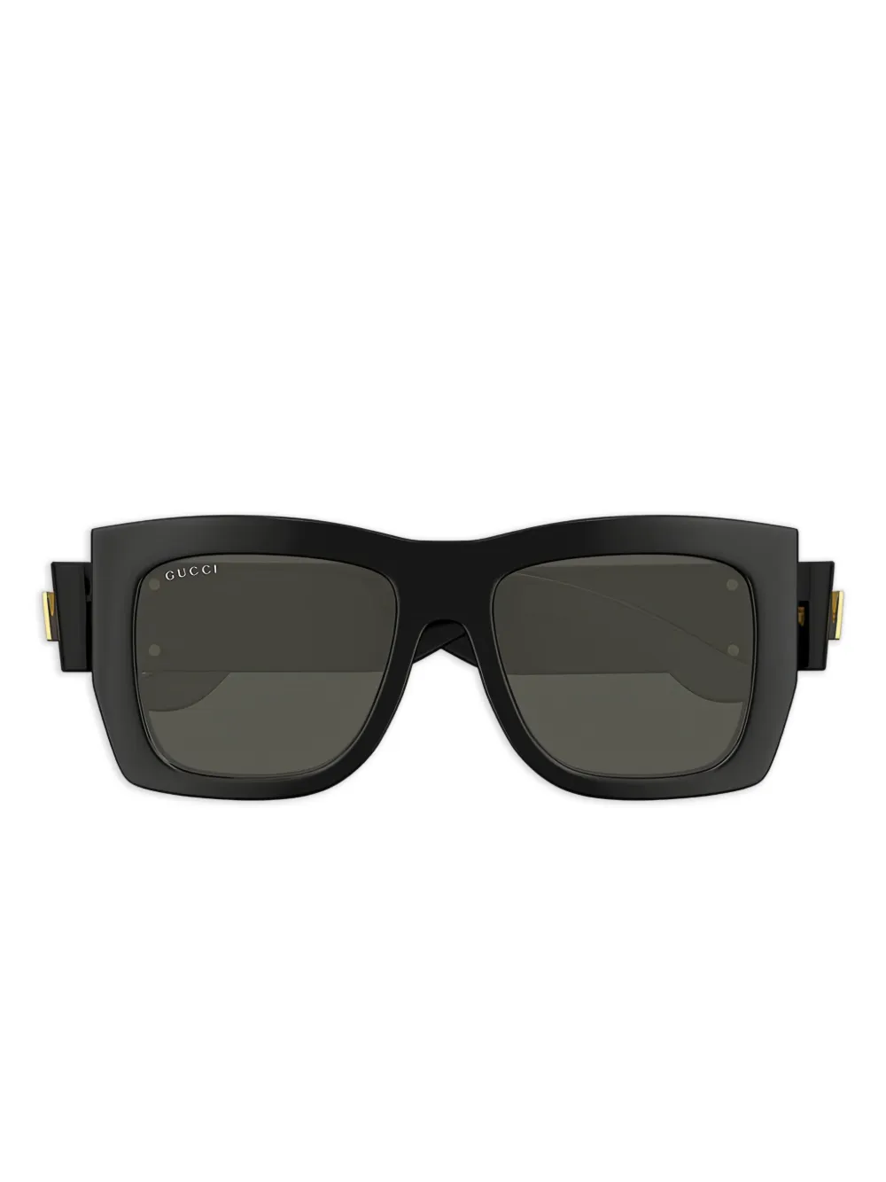 Gucci Eyewear Plastique zonnebril met vierkant montuur Zwart